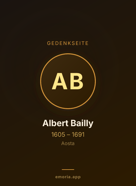 Gedenkportrait von Albert Bailly