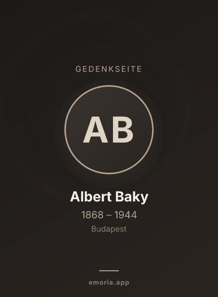 Gedenkportrait von Albert Baky