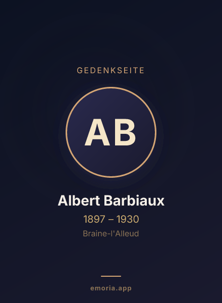 Gedenkportrait von Albert Barbiaux