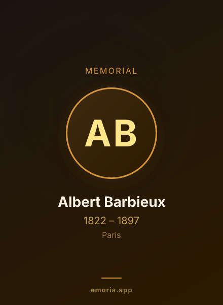 Memorial portrait of Albert Barbieux