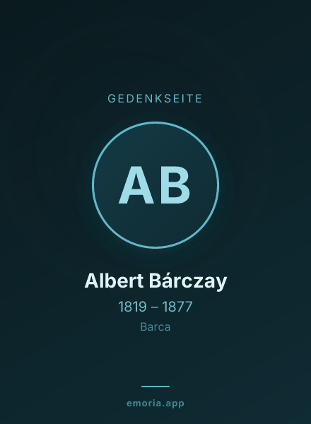 Gedenkportrait von Albert Bárczay