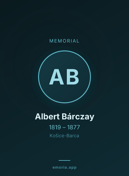 Memorial portrait of Albert Bárczay