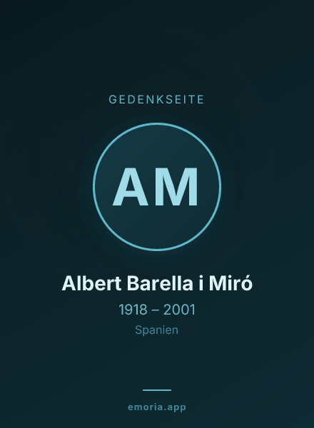 Gedenkportrait von Albert Barella i Miró