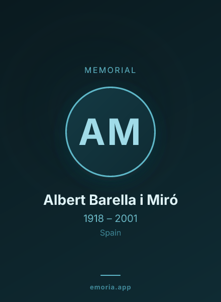 Memorial portrait of Albert Barella i Miró