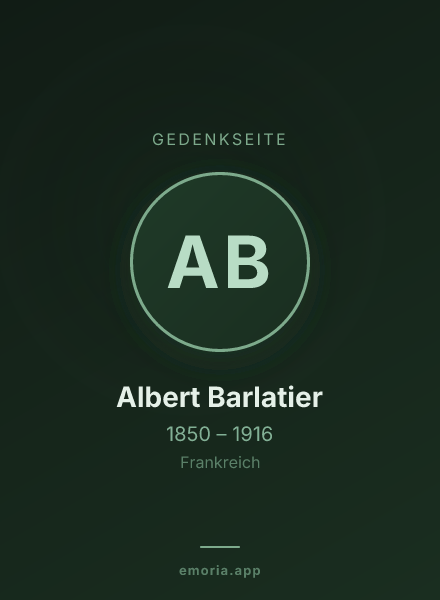 Gedenkportrait von Albert Barlatier