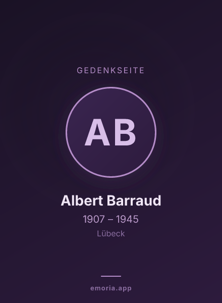 Gedenkportrait von Albert Barraud