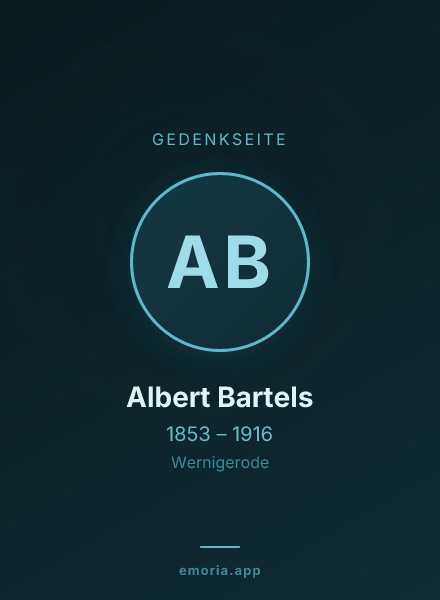 Gedenkportrait von Albert Bartels