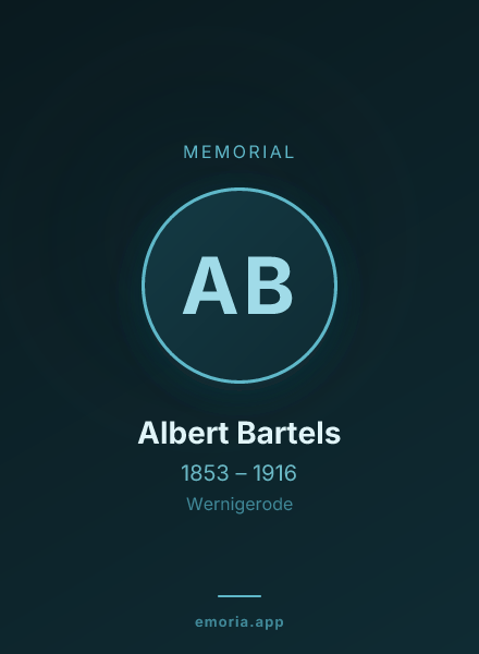 Memorial portrait of Albert Bartels