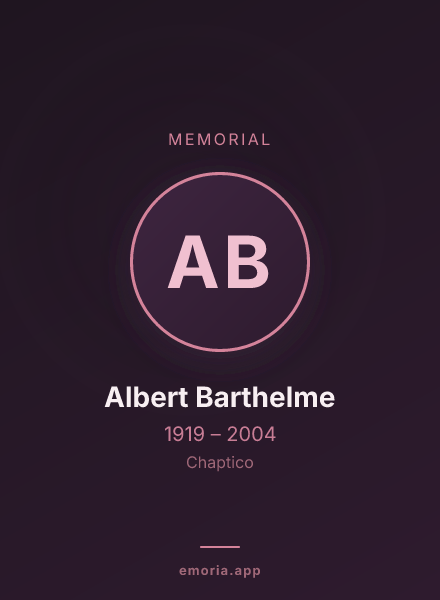 Memorial portrait of Albert Barthelme