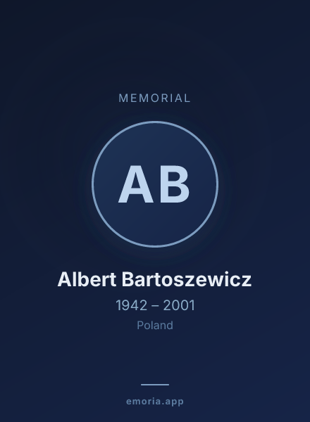 Memorial portrait of Albert Bartoszewicz