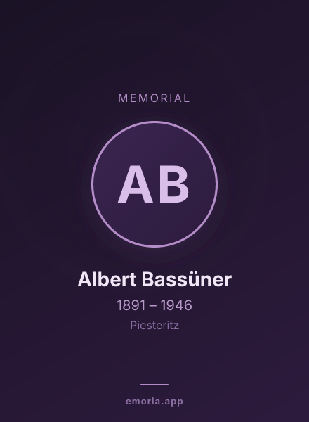 Memorial portrait of Albert Bassüner