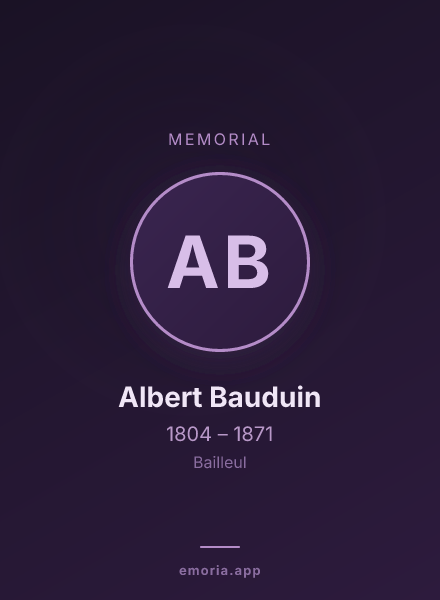 Memorial portrait of Albert Bauduin