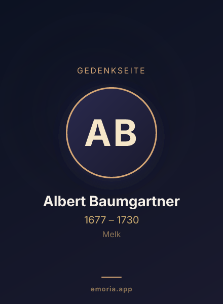Gedenkportrait von Albert Baumgartner