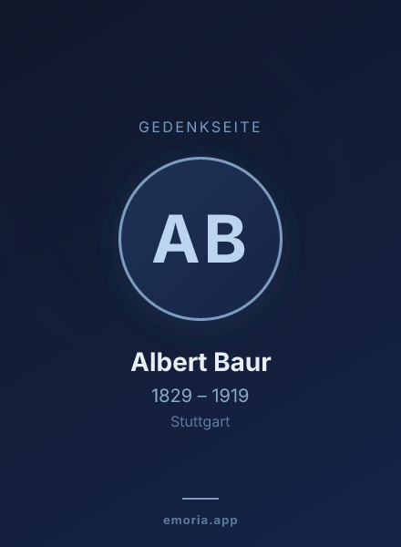 Gedenkportrait von Albert Baur