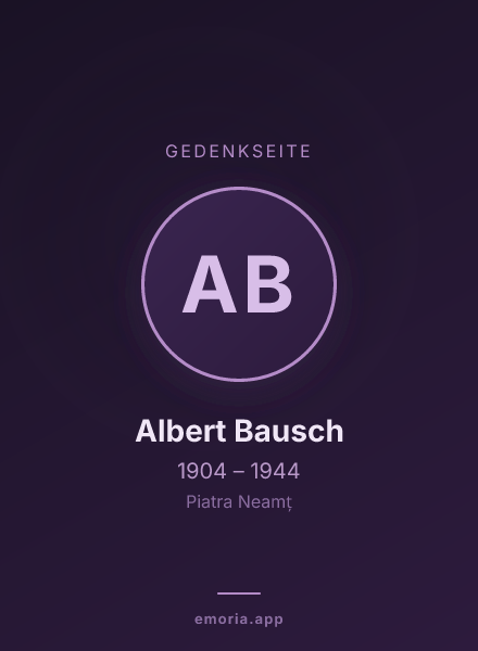 Gedenkportrait von Albert Bausch