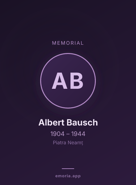 Memorial portrait of Albert Bausch