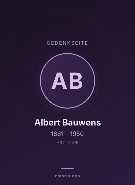 Gedenkportrait von Albert Bauwens