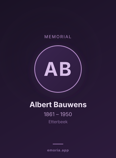 Memorial portrait of Albert Bauwens