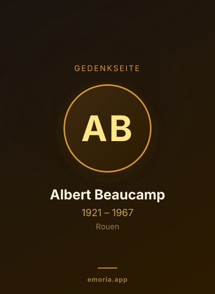 Gedenkportrait von Albert Beaucamp