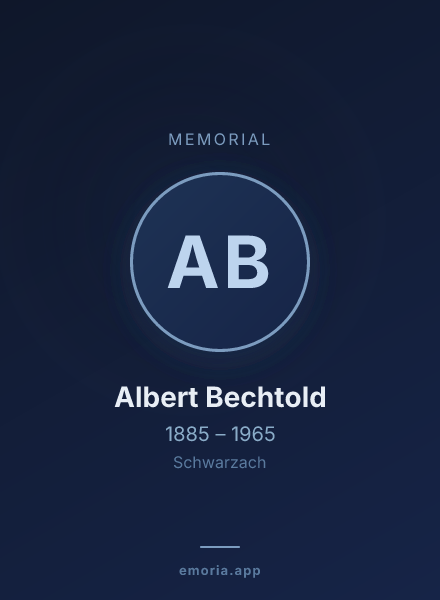 Memorial portrait of Albert Bechtold