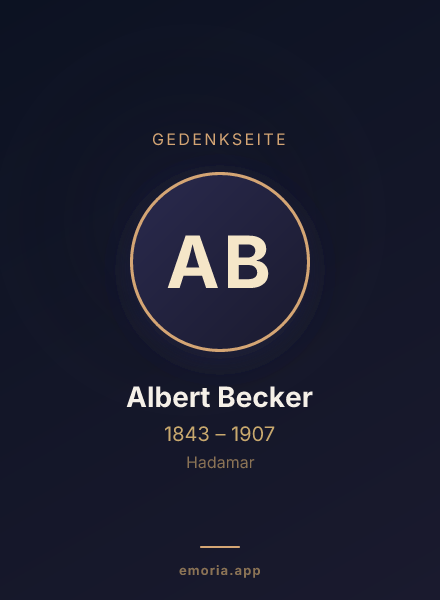 Gedenkportrait von Albert Becker