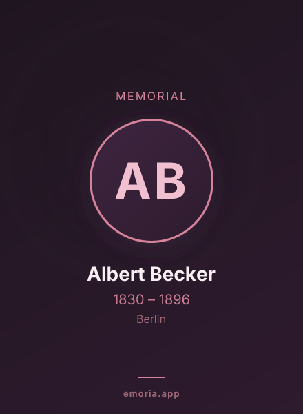 Memorial portrait of Albert Becker