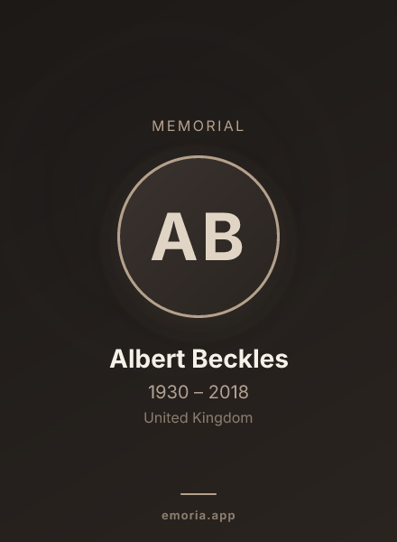 Memorial portrait of Albert Beckles