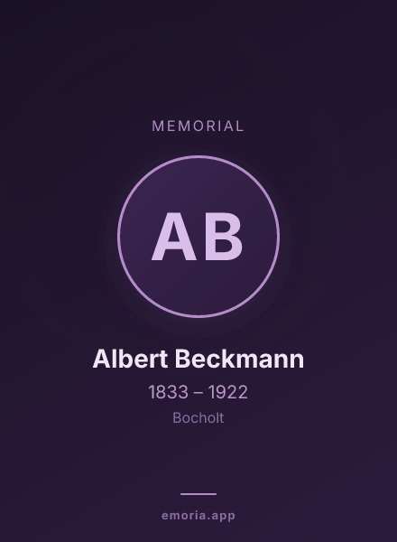 Memorial portrait of Albert Beckmann