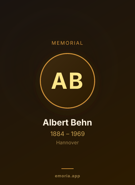 Memorial portrait of Albert Behn
