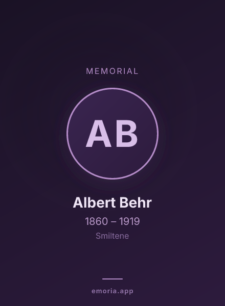 Memorial portrait of Albert Behr