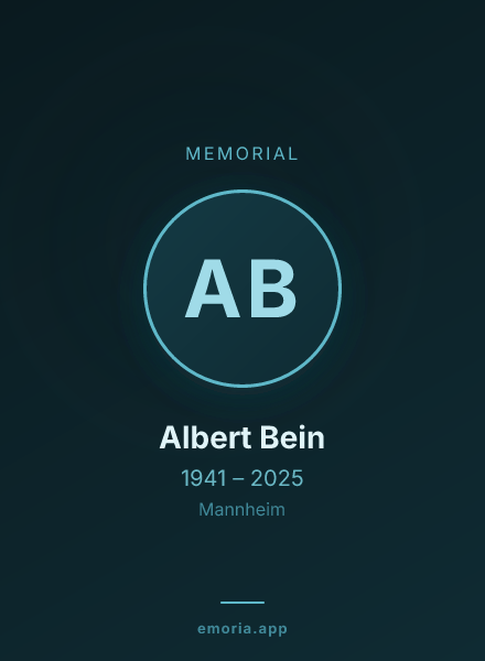 Memorial portrait of Albert Bein