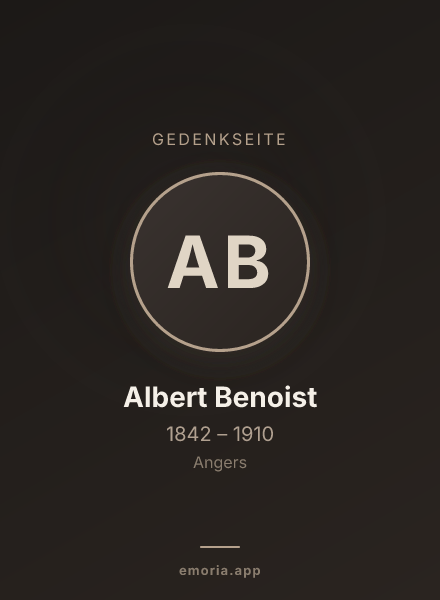Gedenkportrait von Albert Benoist