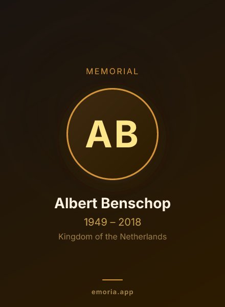 Memorial portrait of Albert Benschop