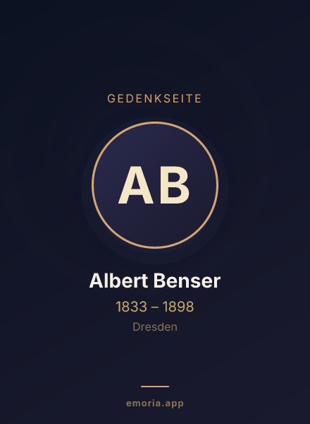 Gedenkportrait von Albert Benser