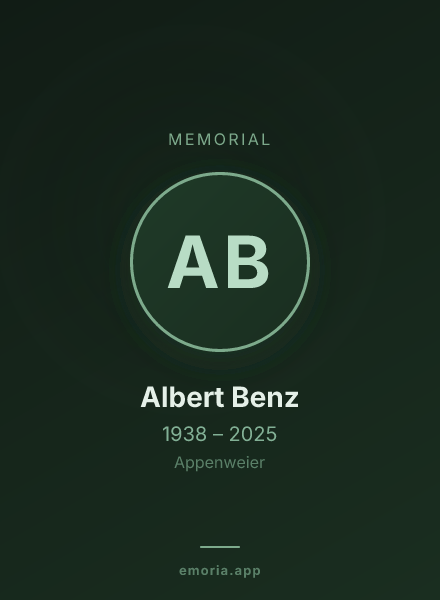 Memorial portrait of Albert Benz