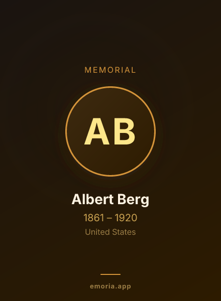 Memorial portrait of Albert Berg