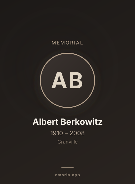 Memorial portrait of Albert Berkowitz