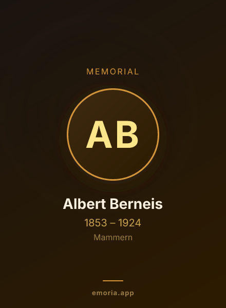 Memorial portrait of Albert Berneis