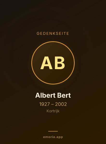 Gedenkportrait von Albert Bert