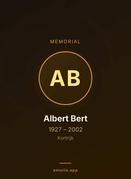 Memorial portrait of Albert Bert