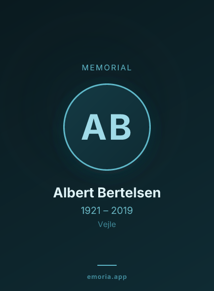 Memorial portrait of Albert Bertelsen