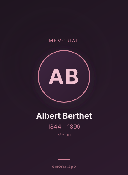 Memorial portrait of Albert Berthet