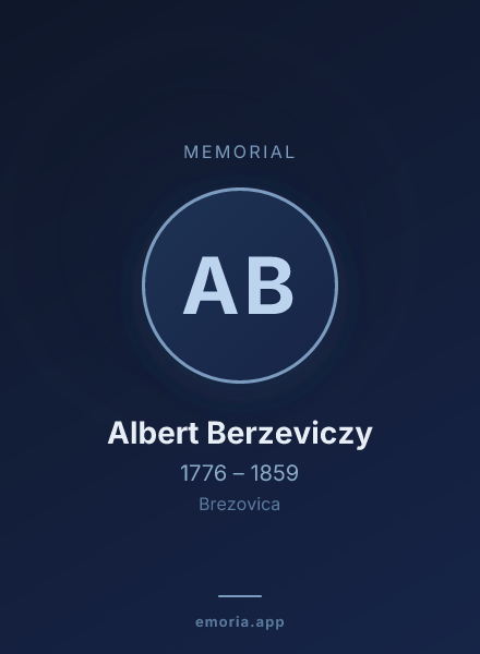 Memorial portrait of Albert Berzeviczy