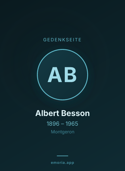 Gedenkportrait von Albert Besson
