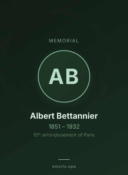 Memorial portrait of Albert Bettannier