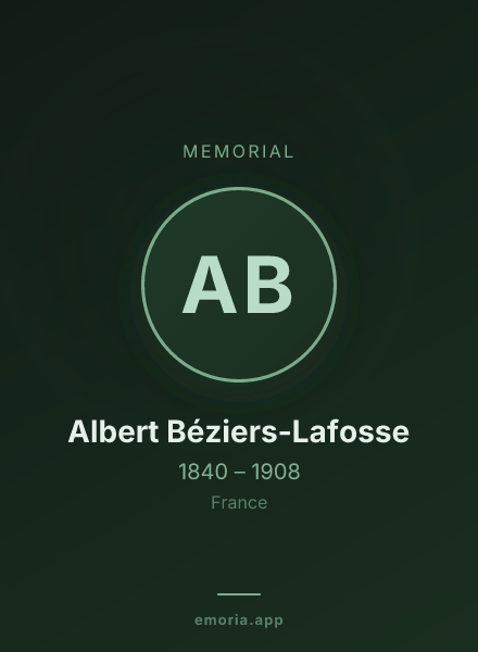 Memorial portrait of Albert Béziers-Lafosse