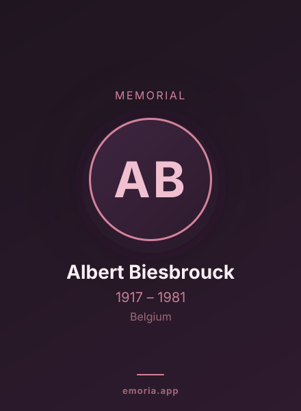Memorial portrait of Albert Biesbrouck