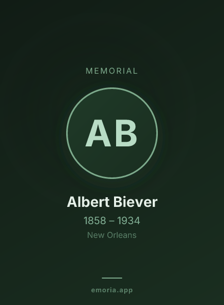 Memorial portrait of Albert Biever