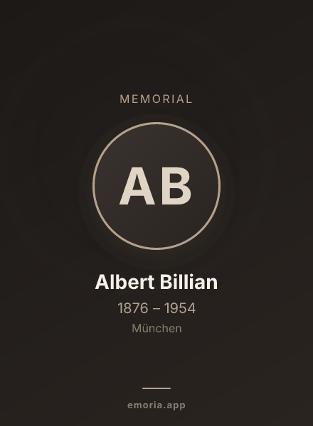 Memorial portrait of Albert Billian