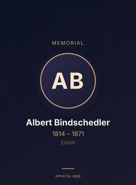 Memorial portrait of Albert Bindschedler